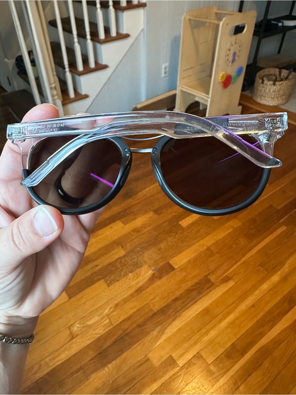 Smith Bridgetown Clear/black Frame Sunglasses with cromoPop Polarized